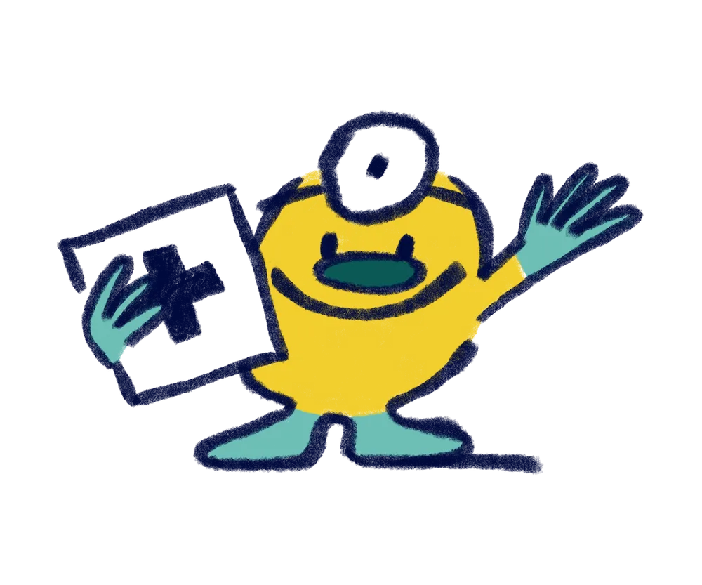 Ilustracja maskotki lekarza HejDoktorze